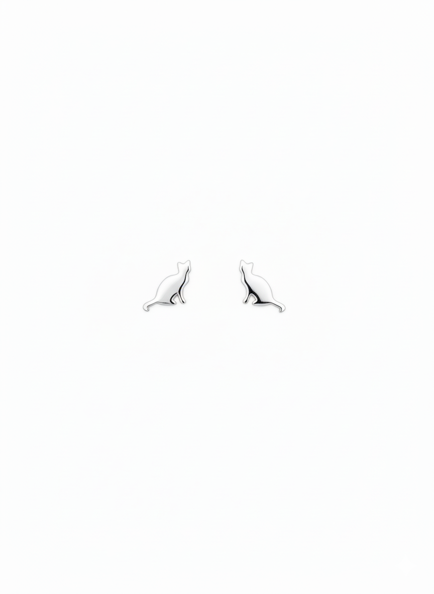 Cat Stud Earrings