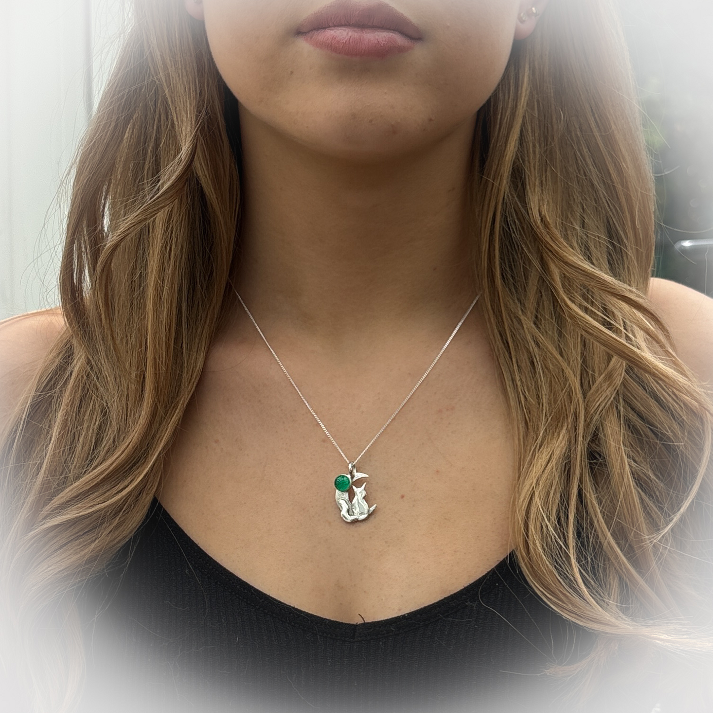 Selection of Celestial Cat in the Moon Pendants