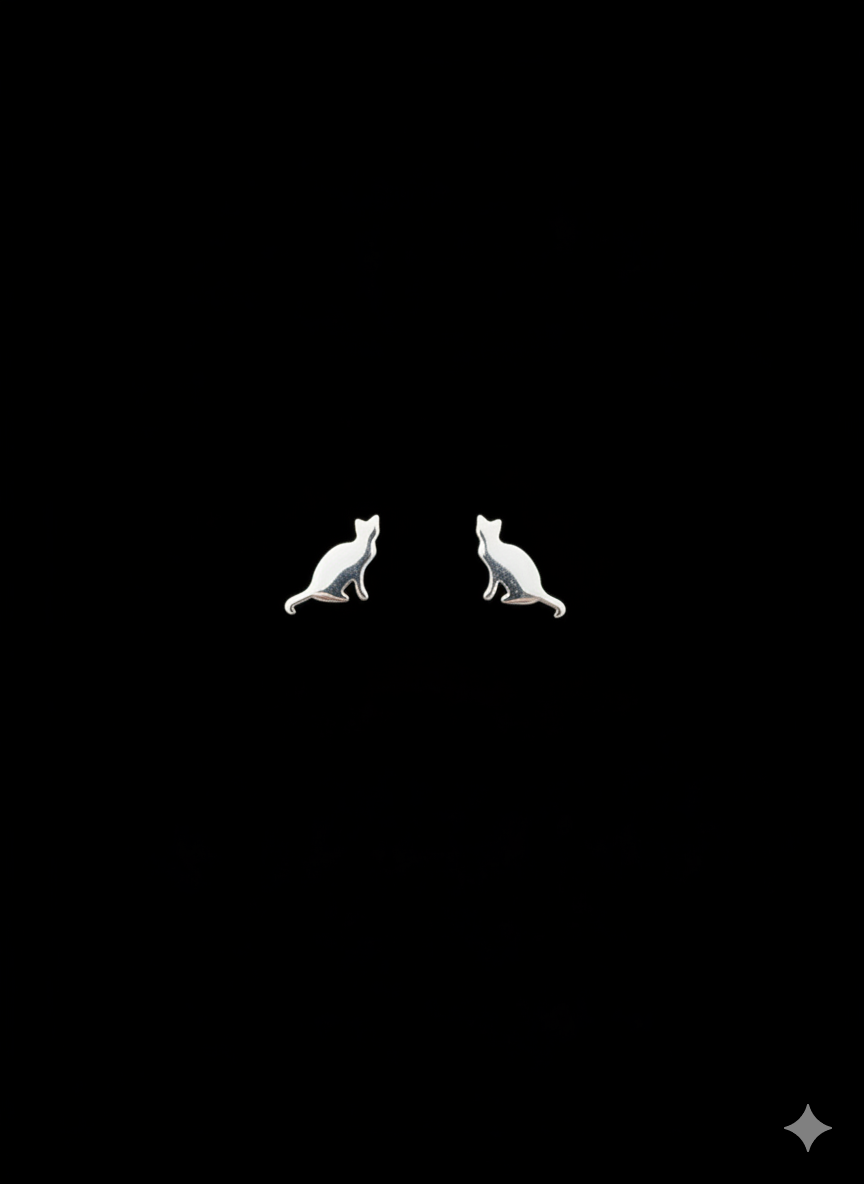 Cat Stud Earrings