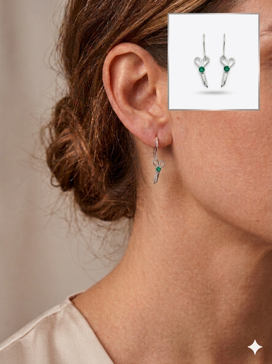 A Selection of small Scissor Earrings