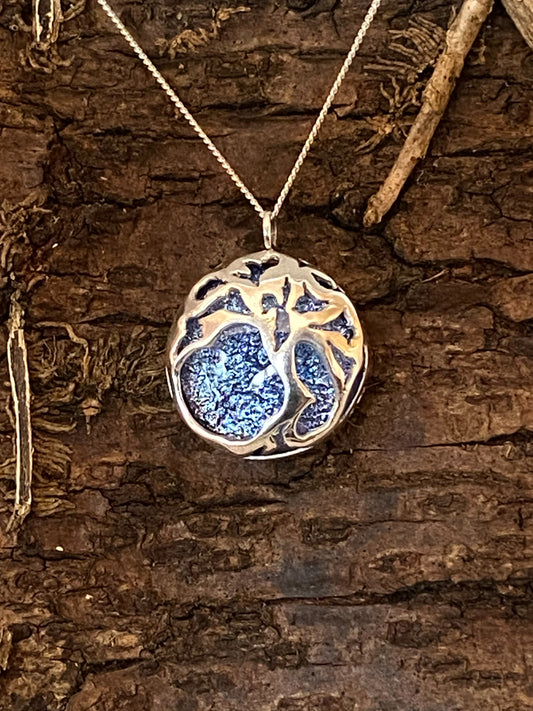 Crackle Tree of Life Pendant