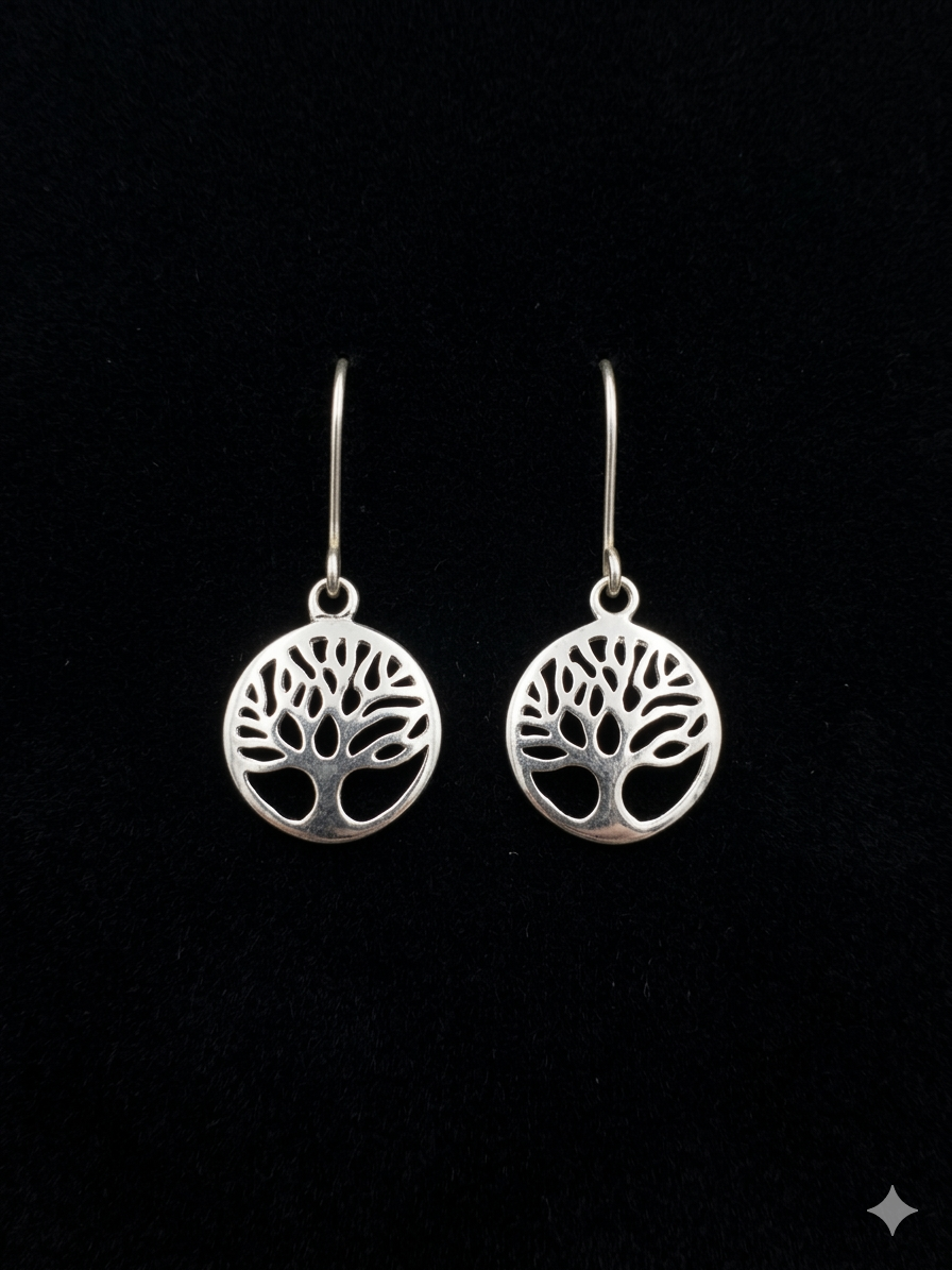 Small Tree of Life Drop Earrings