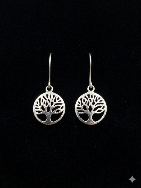 Small Tree of Life Drop Earrings