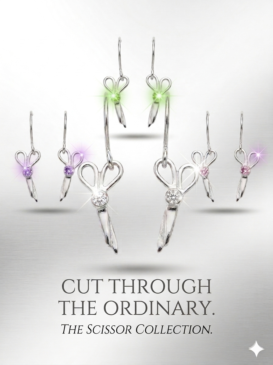 A Selection of small Scissor Earrings
