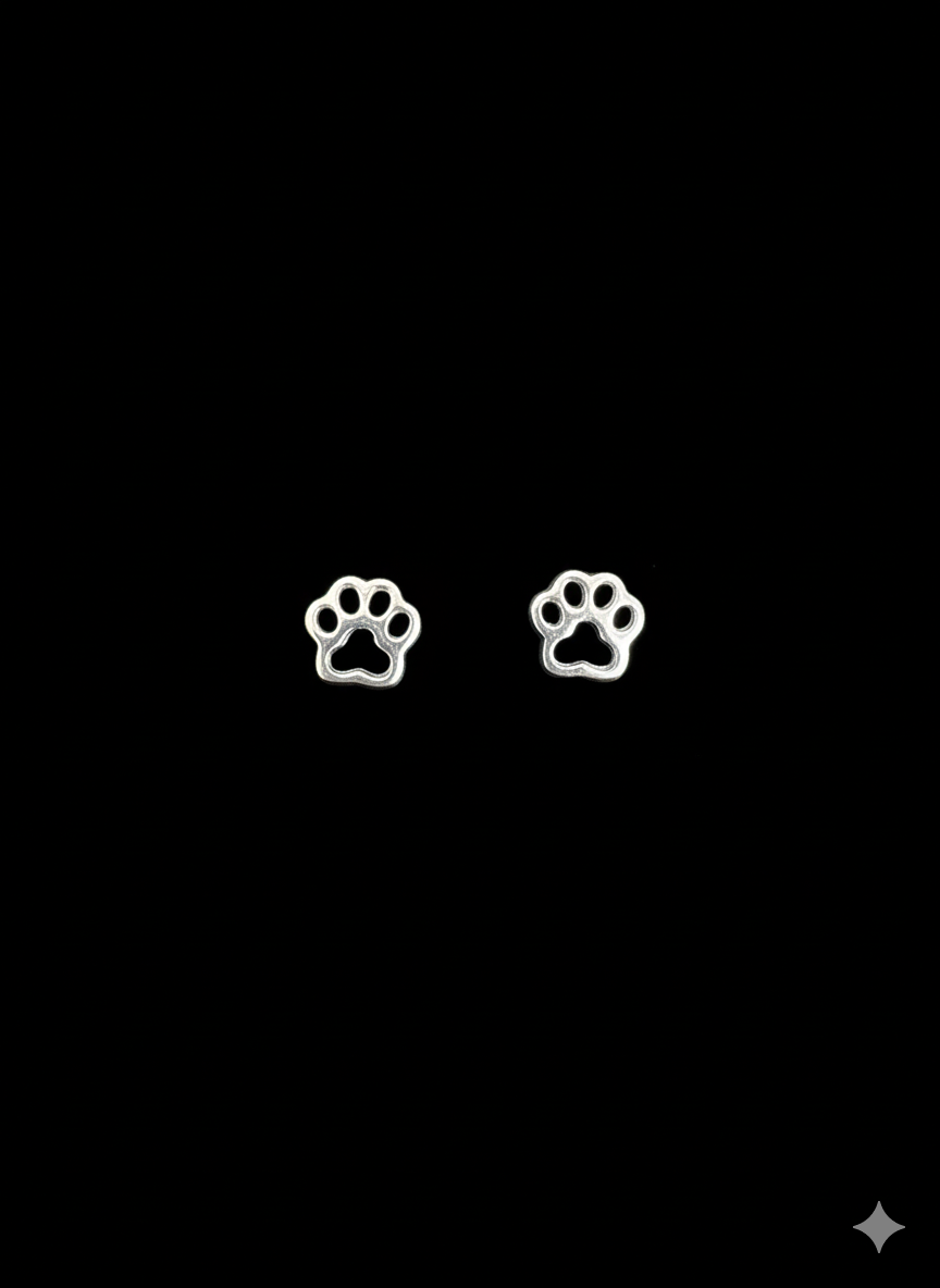 Paw print studs