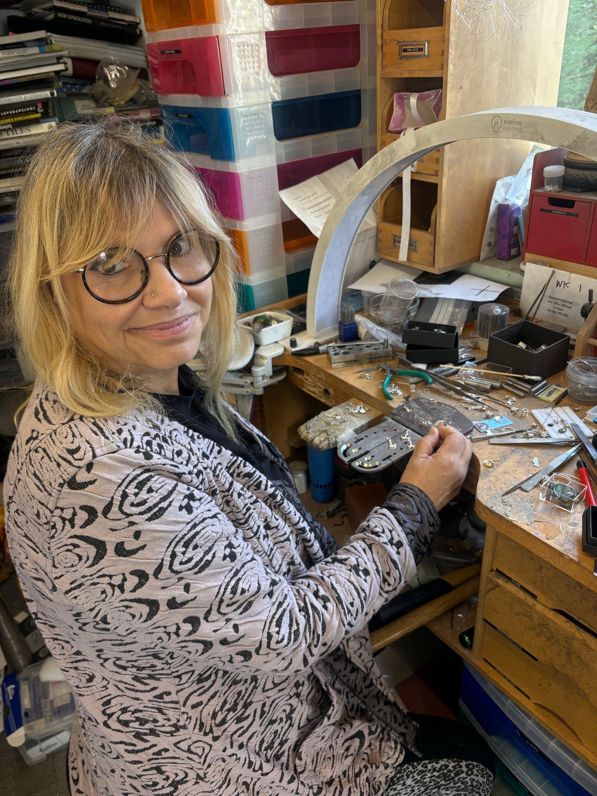 Tabitha Tansey, award-winning silversmith and glass artist, Shropshire
