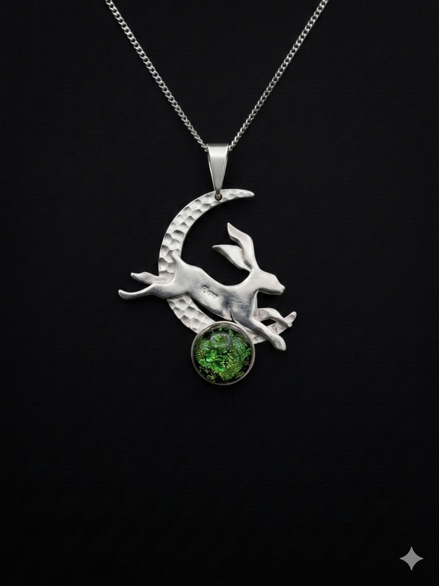 A Selection of mystical Hare in the Moon Pendants