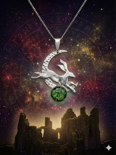 A Selection of mystical Hare in the Moon Pendants