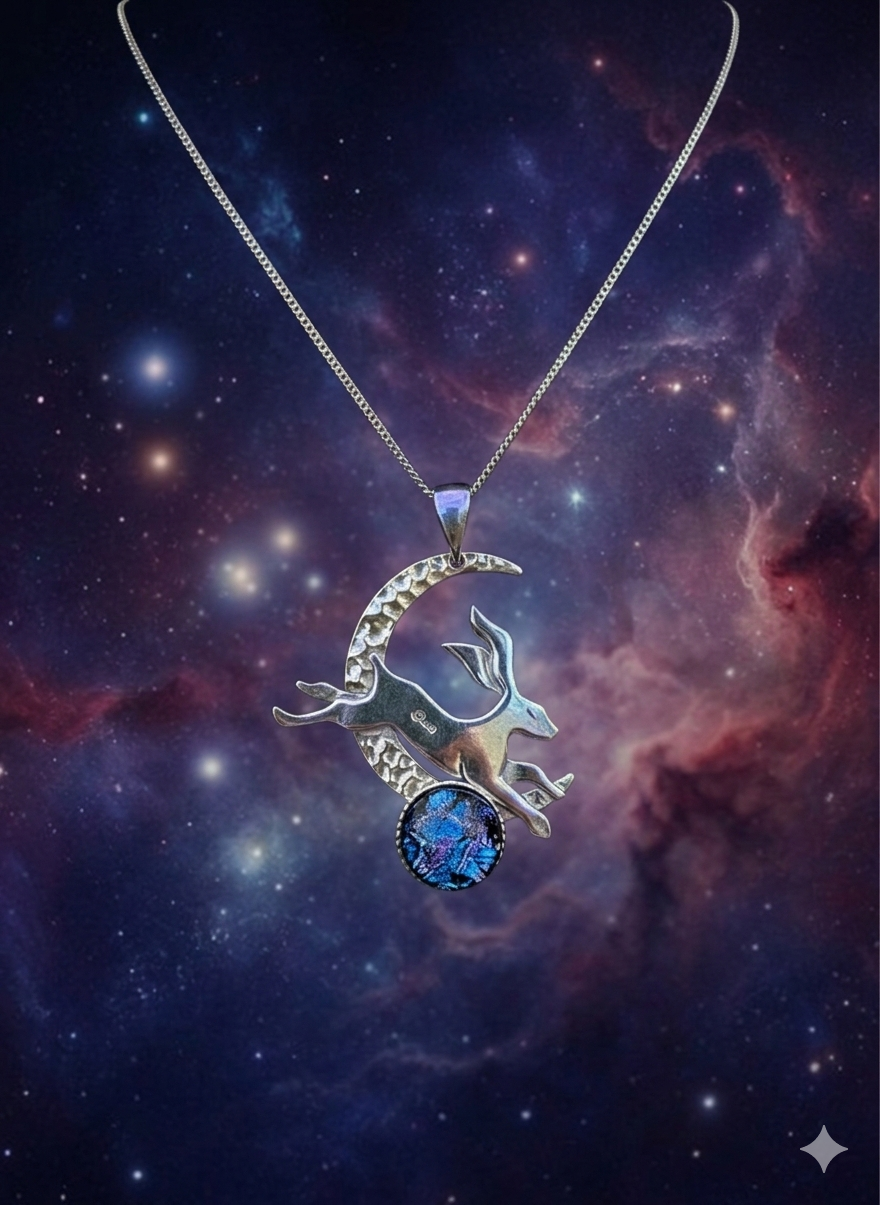 A Selection of mystical Hare in the Moon Pendants