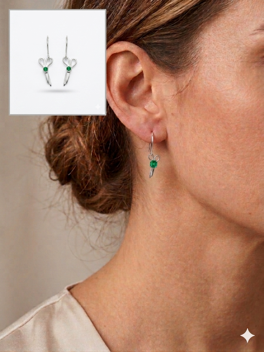 A Selection of small Scissor Earrings