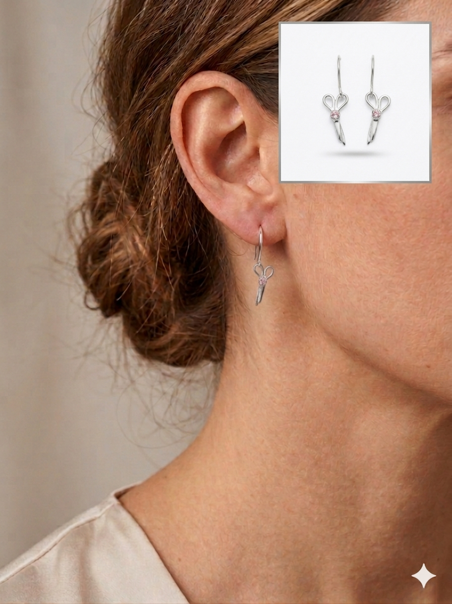 A Selection of small Scissor Earrings