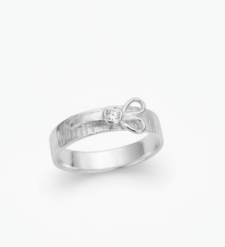 Silver Scissor Ring