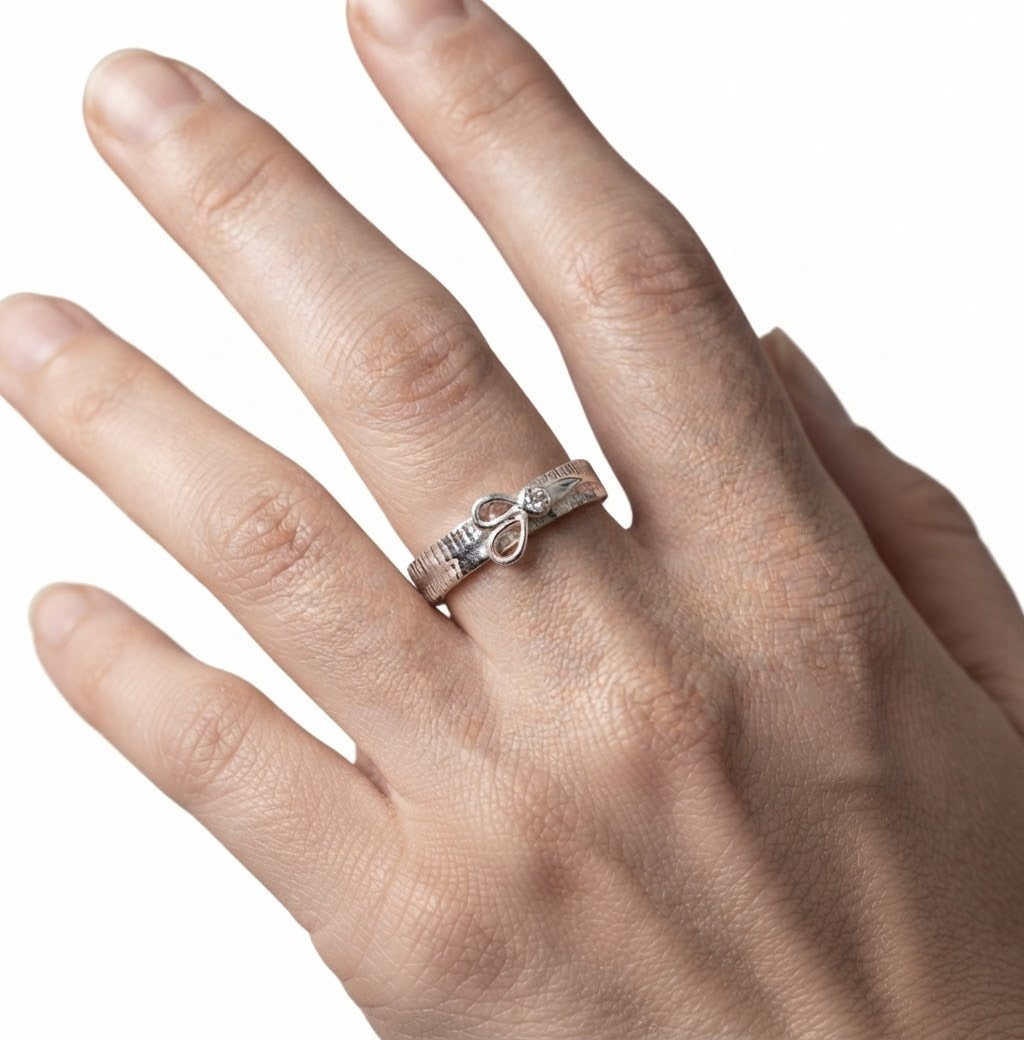 Silver Scissor Ring